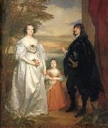 Anthony Van Dyck James,seventh earl of derby,his lady and child Sweden oil painting reproduction